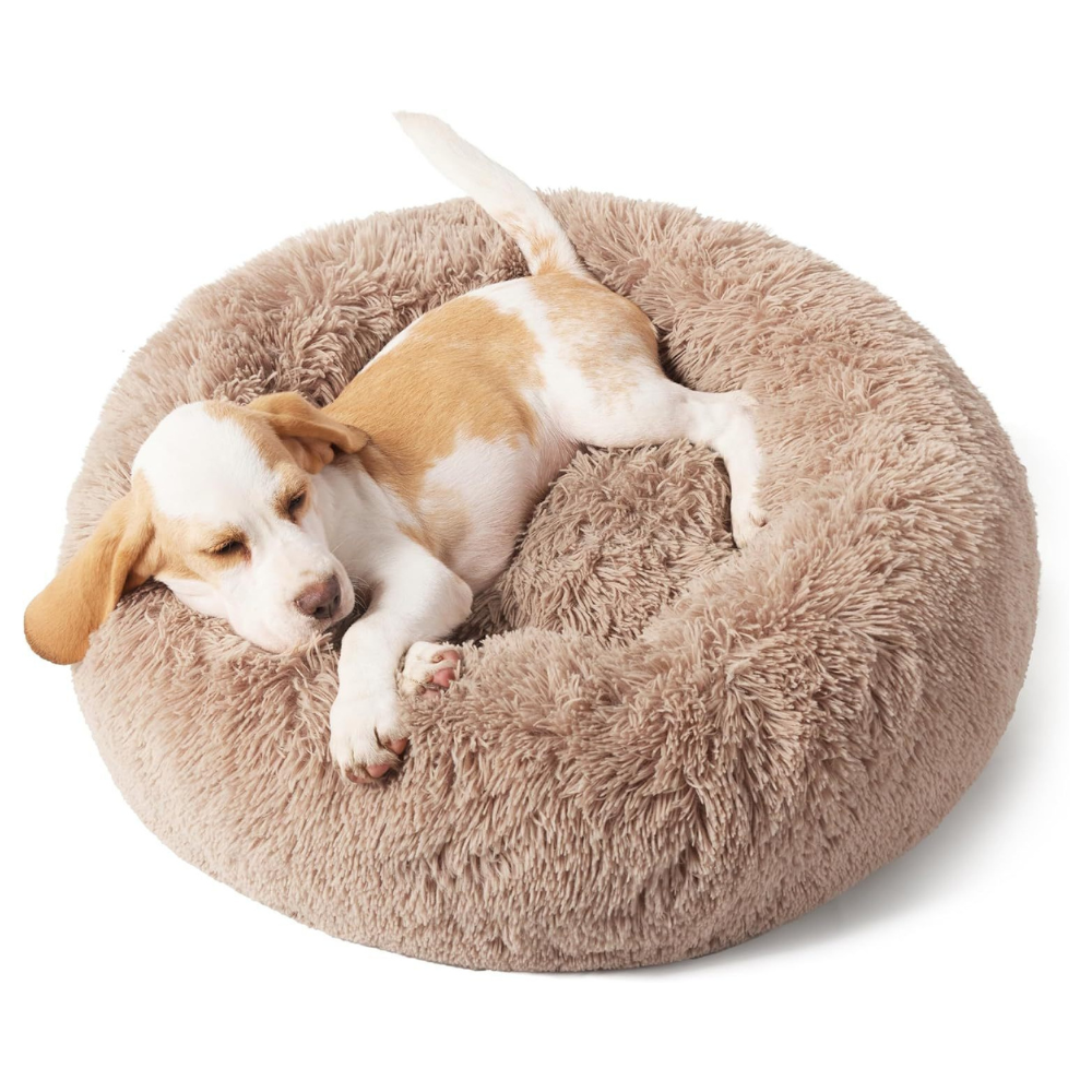 Indoor Non-slip Round Fluffy Plush Pet Bed