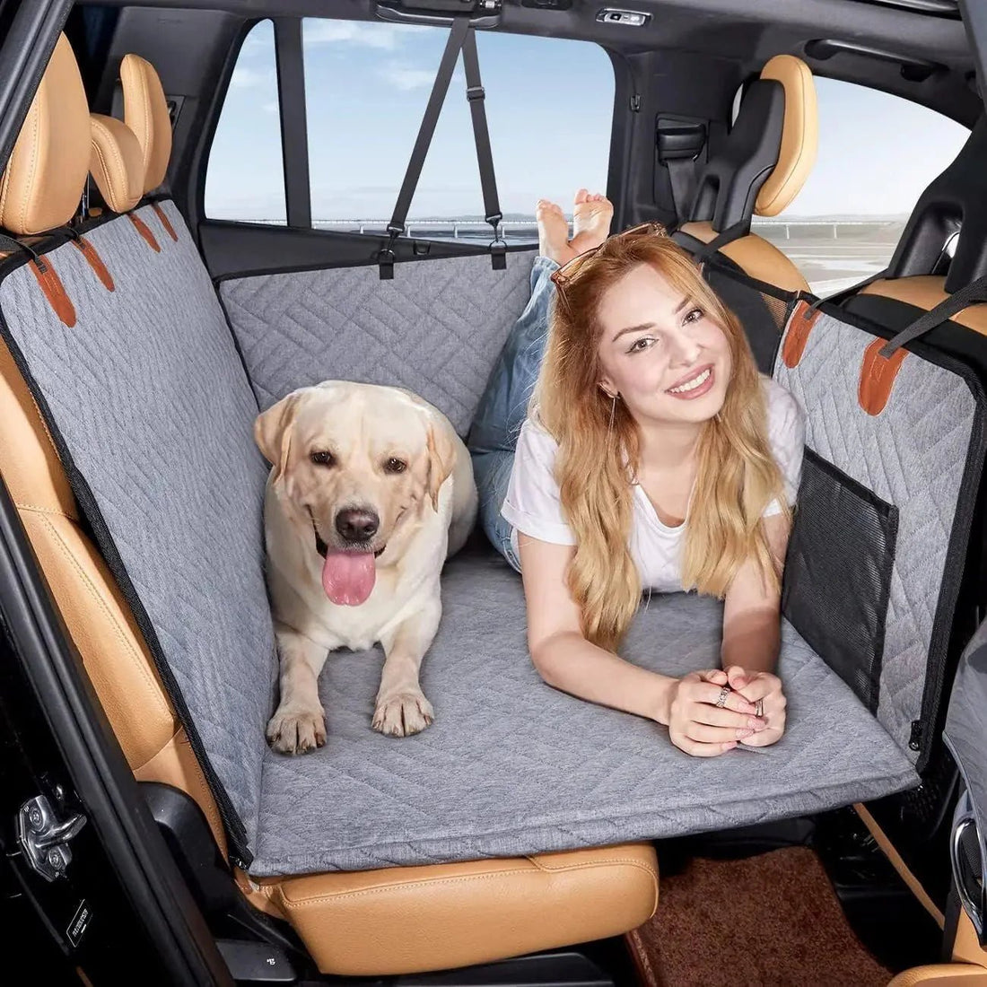 Durable Waterproof Dog Car Seat Hammock Non - Slip Back Seat Cover - iCaremypet