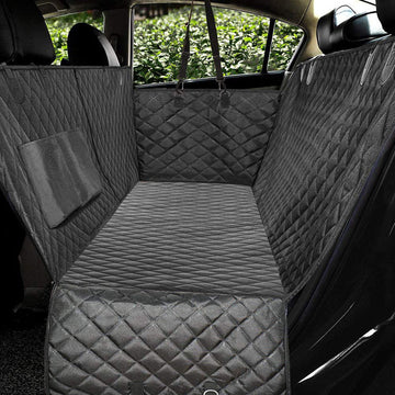 Dog Car Seat Cover Safety Protector -Grey with Pockets